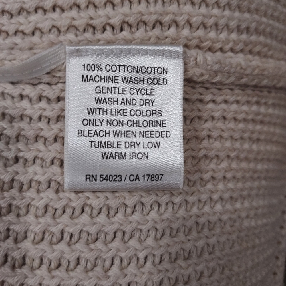 Beige Short-sleeved Cardigan (M) - Picture 4 of 6
